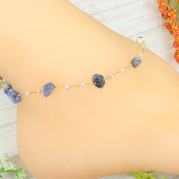 "Handmade Anklet – Elegant & Delicate Jewelry for Women | UNVRC1673 - Picture 5 of 10